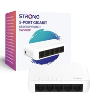 STRONG SW5000PUK 5-Port Gigabit Switch - Fanless Plastic Design STRONG SW5000PUK 5-Port Gigabit Switch - Fanless Plastic Design